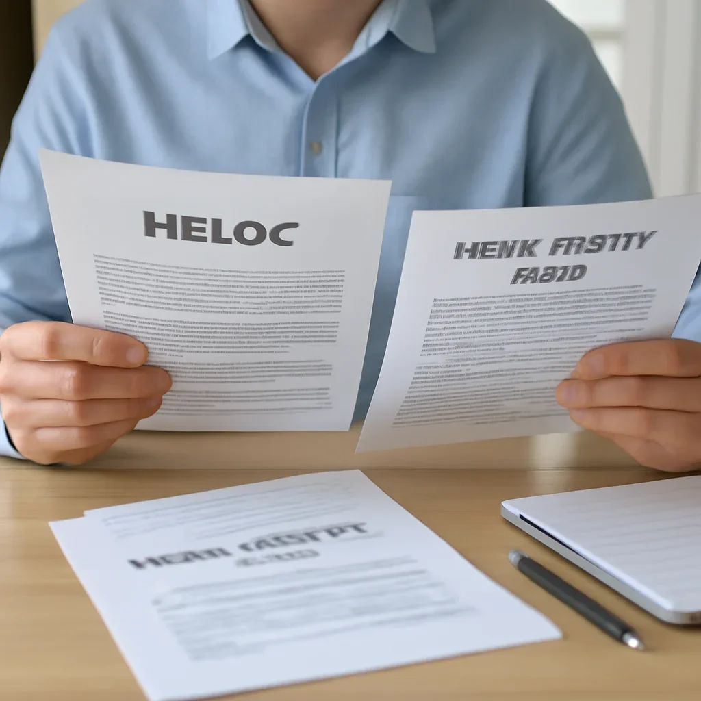 Document review for heloc vs home equity loan canada