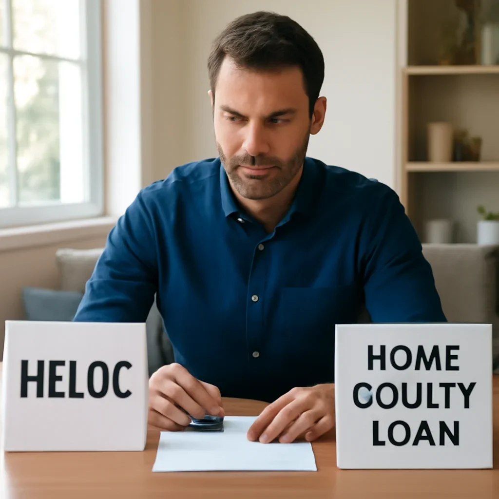 Advisor reviewing heloc vs home equity loan canada details